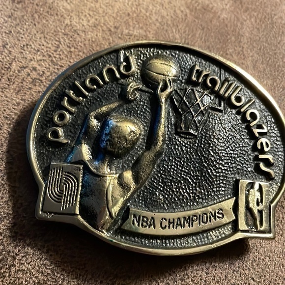 NBA Other - COPY - Brass Portland Trailblazers NBA champions belt buckle